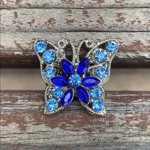 Blue Butterfly Ring